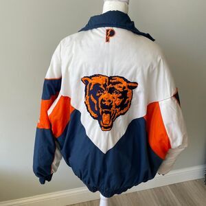 Chicago Bears Vintage 90's Puffer Jacket Men's Large Retro Windbreaker NFL Coat